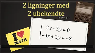 2 ligninger med 2 bekendte (vha. HP42S emulator)