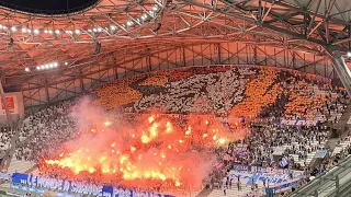 Choreo and Pyroshow Marseille fans || Marseille vs Saint-Etienne (28/08/2021)