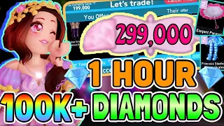 100K💎In 1 HOUR BEST FARMING Routine In Royale High