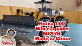 Huina 1583 Metal Wheel Loader,  Unboxing, Weight Check, Lifting Test and Walk around Videos #iPhone