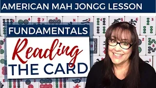 American Mah Jongg Lesson Fundamentals 5 Reading the Card (mock card)