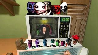 Obunga and Nicos Nextbots - Locked in a Large Microwave Oven (Part 28) Garry's Mod