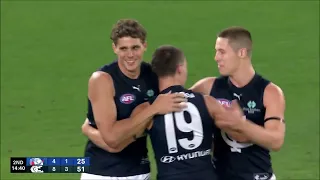 Corey Durdin - Highlights - AFL Round 2 2022 - Carlton Blues @ Western Bulldogs