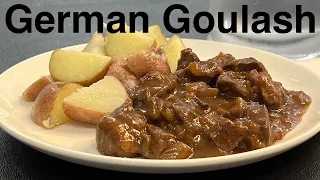 I Was Looking At Swabian Recipes - German Goulash - Tender Beef In An Onion Red Wine Sauce