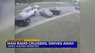 Man Rams Police Cruisers and Drives Away