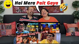 Jethalal Thug Life 😂😂 |Tmkoc Thug Life 😂😂| Non Stop Comedy !! | Indian American Reactions