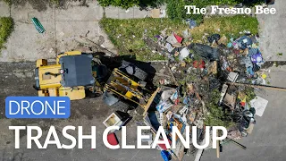 Watch 'The Claw' In Action During Fresno's Trash Cleanup