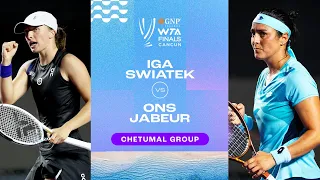 Iga Swiatek vs. Ons Jabeur | 2023 WTA Finals Group Stage | WTA Match Highlights