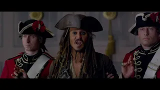 Jack Sparrow meets king George II of Great Britain - Royal Palace Scene -Pirates Of The Caribbean 4