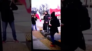 WĘGRÓW PROTEST 15 01 2022 STOP SEGREGACJI SANITARNEJ