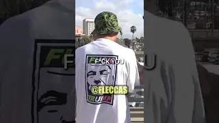 Crazy protester pulls out knife! #shorts
