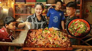 We cook our favorite snack - Duck feet pickle cooking with my brothers - Popular snack in Cambodia