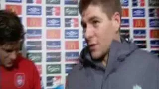 Steven Gerrard Fall Over (Live Interview)