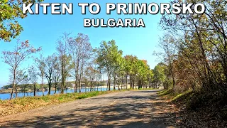 DRIVING from KITEN TOWN to PRIMORSKO TOWN in BULGARIA 4K (60fps)