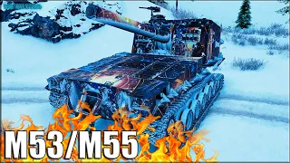 Самый лютый бой на Арте M53/M55 💩World of Tanks сау США 9 уровня
