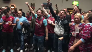 In the Boleyn pub before the final match at Upton Park, West Ham United vs. Manchester united