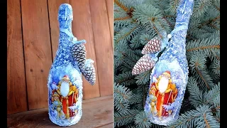 DIY: Декор Новогодней Бутылки Шампанского Своими Рукаминовогоднее шампанское