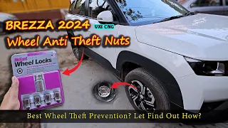 BREZZA 2024 Anti Theft Wheel Lock Nuts | Prevent Brezza Alloy Wheel from Theft - Safe & Secure