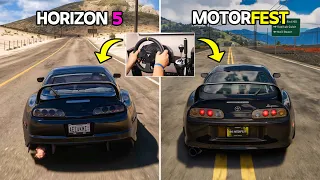 Toyota Supra - Forza Horizon 5 vs. The Crew Motorfest | Thrustmaster TX