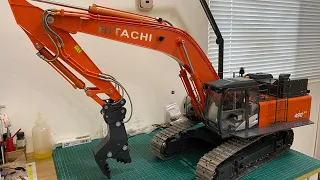 RC 1/12 excavator hitachi 490 - crusher