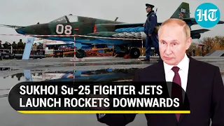 Rare footage: Putin's Su-25 jets launch rockets downwards, without firing them into the air | Watch