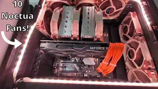 MAX fan setup - 10 Noctua fans inside a Corsair 4000d Airflow - Ryzen 5900x