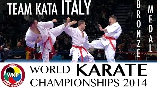 Team Kata ITALY. Kata Gankaku. Bronze Medal. 2014 World Karate Championships