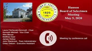 Hanson Board of Selectmen Meeting. May 5, 2020