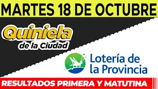 Quinielas Primera y matutina de La Ciudad y Buenos Aires, Martes 18 de Octubre