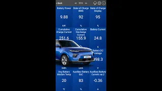 ⚡️12V auxiliary battery in electric KONA EV, NIRO EV, SOUL EV - Car Scanner ELM OBD2 app   #NiroEV