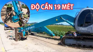 Panoramic Process of 19 Meter Long Boom for KOBELCO SK200 Excavator in Ninh Bin