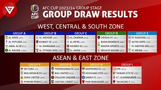 🔴 Draw Results AFC Cup 2023/24 Group Stage