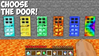 Which DOOR TO CHOOSE ? DIAMOND DOOR or EMERALD or GOLD or LAVA or WATER DOOR in Minecraft !