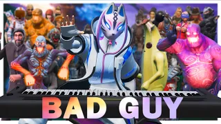 24 players play "Bad Guy" on Fortnite piano