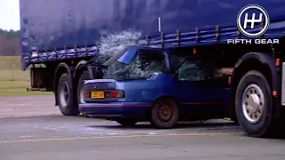 Crash Test: What happens when you drive under a Lorry? | Fifth Gear