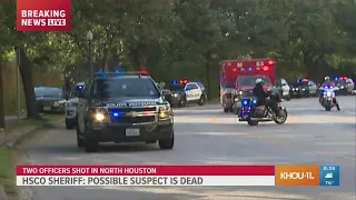 WATCH: Big police escort for officer wounded in Houston shooting