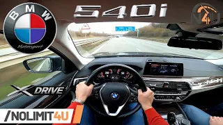 BMW 540i G30 ACCELERATION (0-100) & TOP SPEED POV on German Autobahn / Review by NoLimit4U