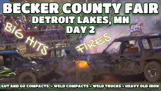 Becker Co Fair - Detroit Lakes - Demolition Derby Day 2 - 07-29-23