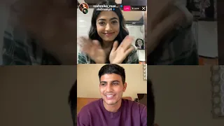 Shubman Gill Live With Rashmika Mandanna 🤩🥰 #rashmikamandanna #shubmangill #cricket #shorts #live