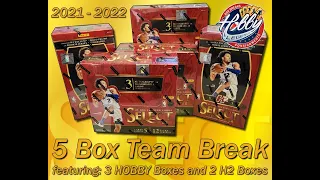 2021-22 Panini SELECT 5 Box (3 Hobby+2 H2) Team Break #1 eBay 12/16/22