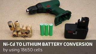 DIY: Ni-Cd To Lithium Battery Conversion By Using 18650 Cells