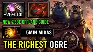 WTF 5Min Midas Super Rich Ogre Magi with Unlimited Ignite Burn Per Sec 5900 HP Dota 2