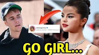 Justin Bieber congratulates Selena Gomez gaining 400 million followers on Instagram