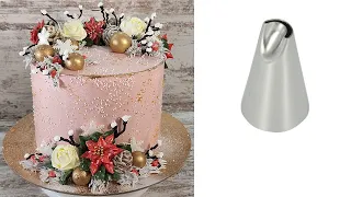 decorating a WINTER cake with simple pastry-nozzles! FOR CHRISTMAS! Italian Meringue