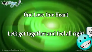 Bob Marley   One love Karaoke Version Instrumental