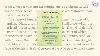 Common Sense- Full and Unabridged Audiobook with Text- by Thomas Paine -English Classics