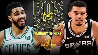 Boston Celtics vs San Antonio Spurs Full Game Highlights | January 17, 2024 | FreeDawkins