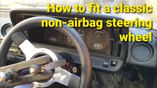 How to Change / Remove / Replace a Non-Airbag Classic Car Steering Wheel – Opel Manta Ascona