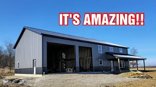 Our Barndominium Looks Like A House!! Framed In, Siding, Roof, Etc.