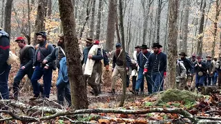 The Liberty Rifles and 1st Section Portraying the Fluvanna Artillery, February 1865